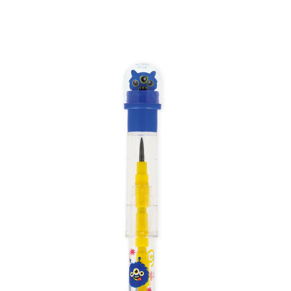 Stapelbarer Bleistift mit Radiergummi - Monster