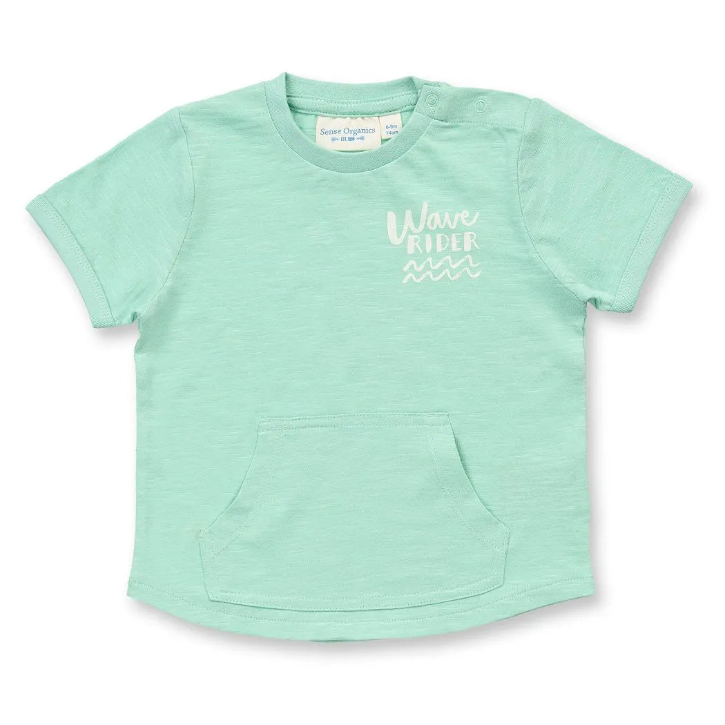 Baby T-Shirt mit Wellen, Modell TAMO