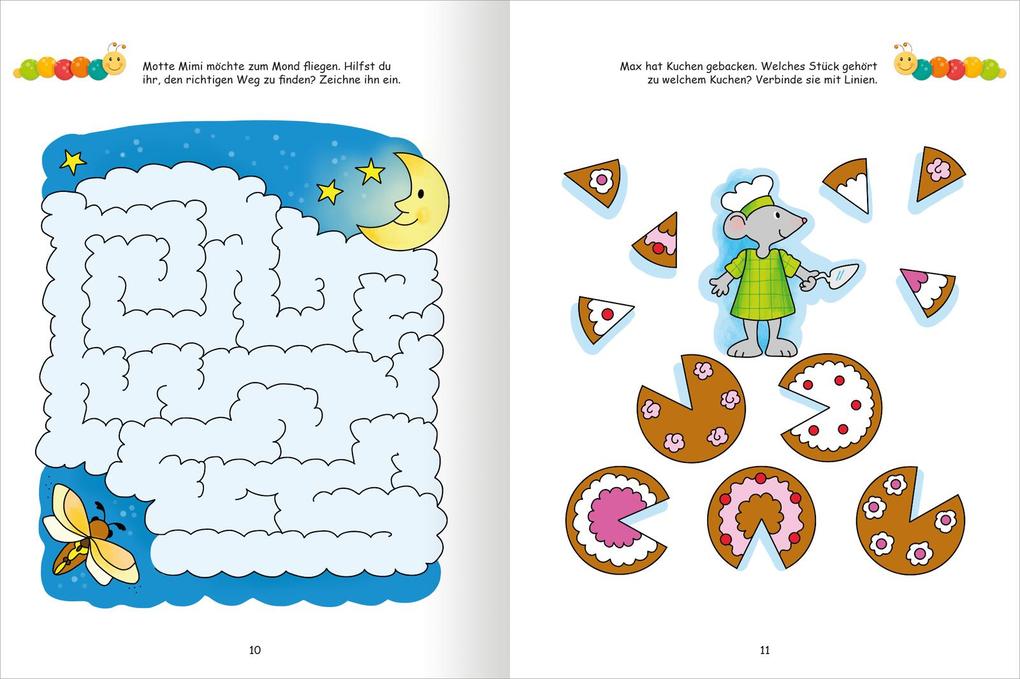 Lernraupe Mein Übungsheft - Denkspiele