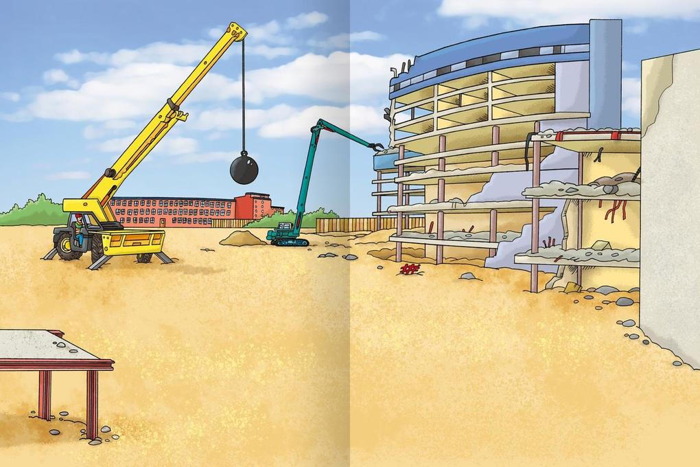 Erstes Stickern - Baustelle