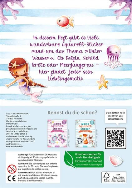 Meine Aquarell-Sticker - Unter Wasser