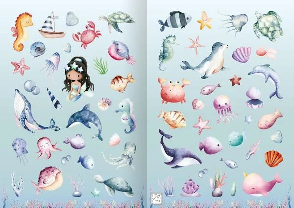 Meine Aquarell-Sticker - Unter Wasser