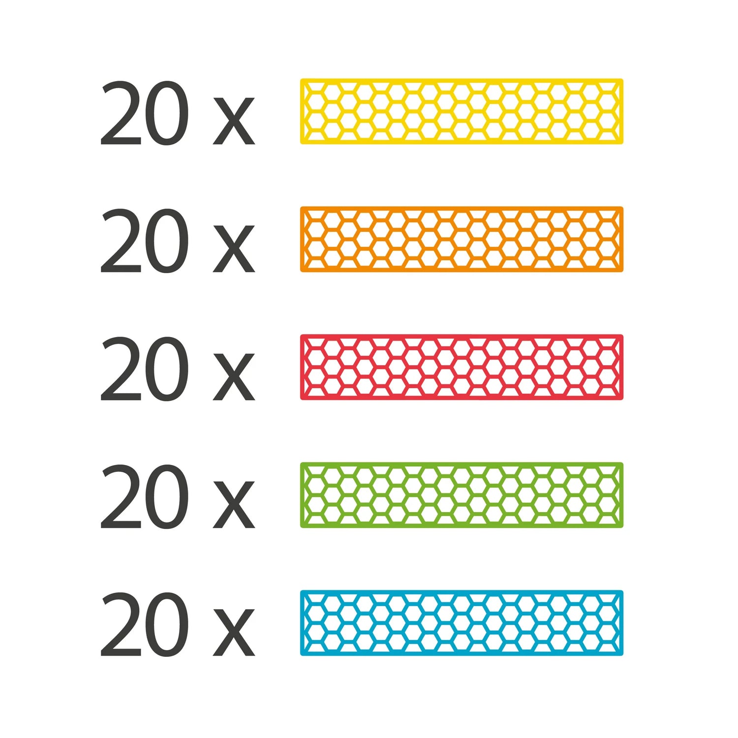 Hello Box "Rainbow-Mix" mit 100 Bausteinen