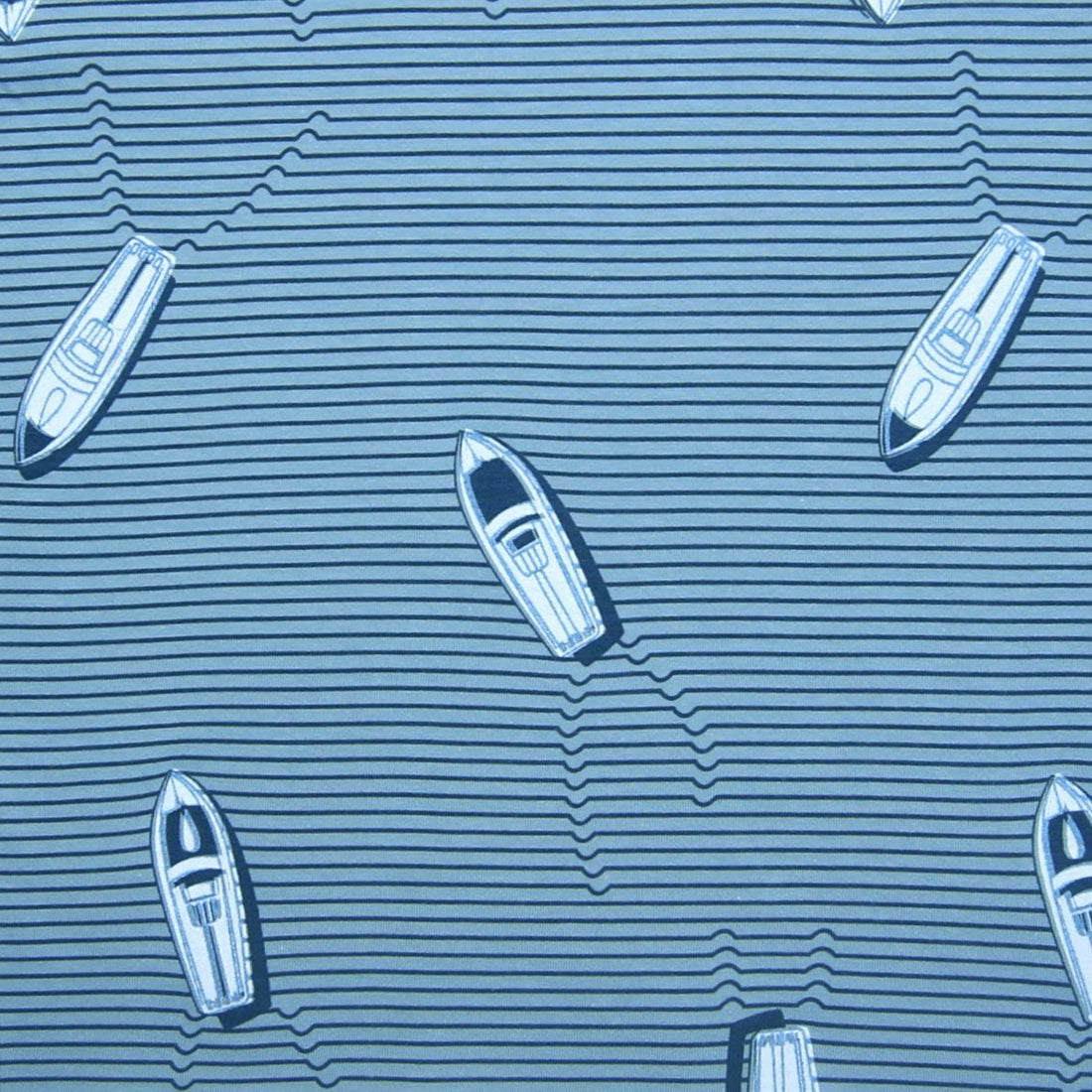 T-Shirt mit Booten - Alloverdruck