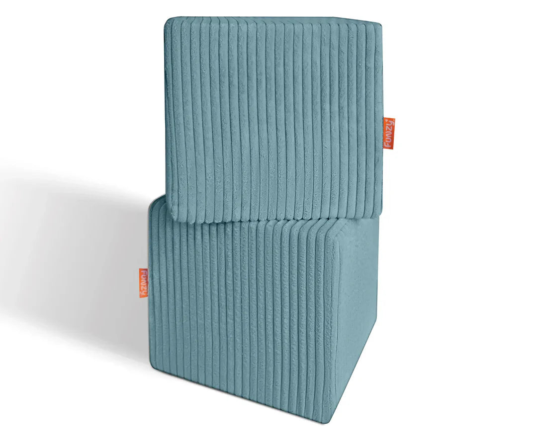 Funzy Cubes 4er Set - Cord Lagune Blau