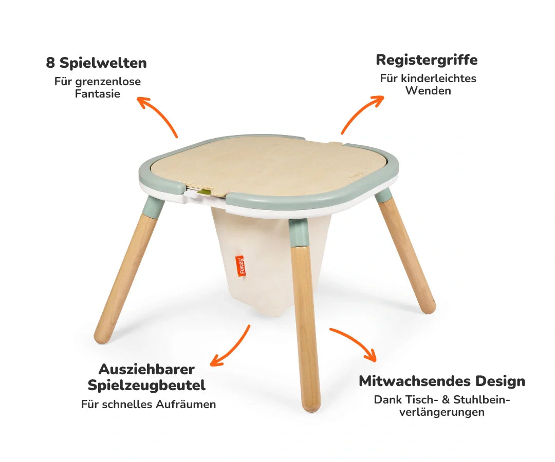 Funzy Spieltisch 8-in-1 System - Pastell Grün