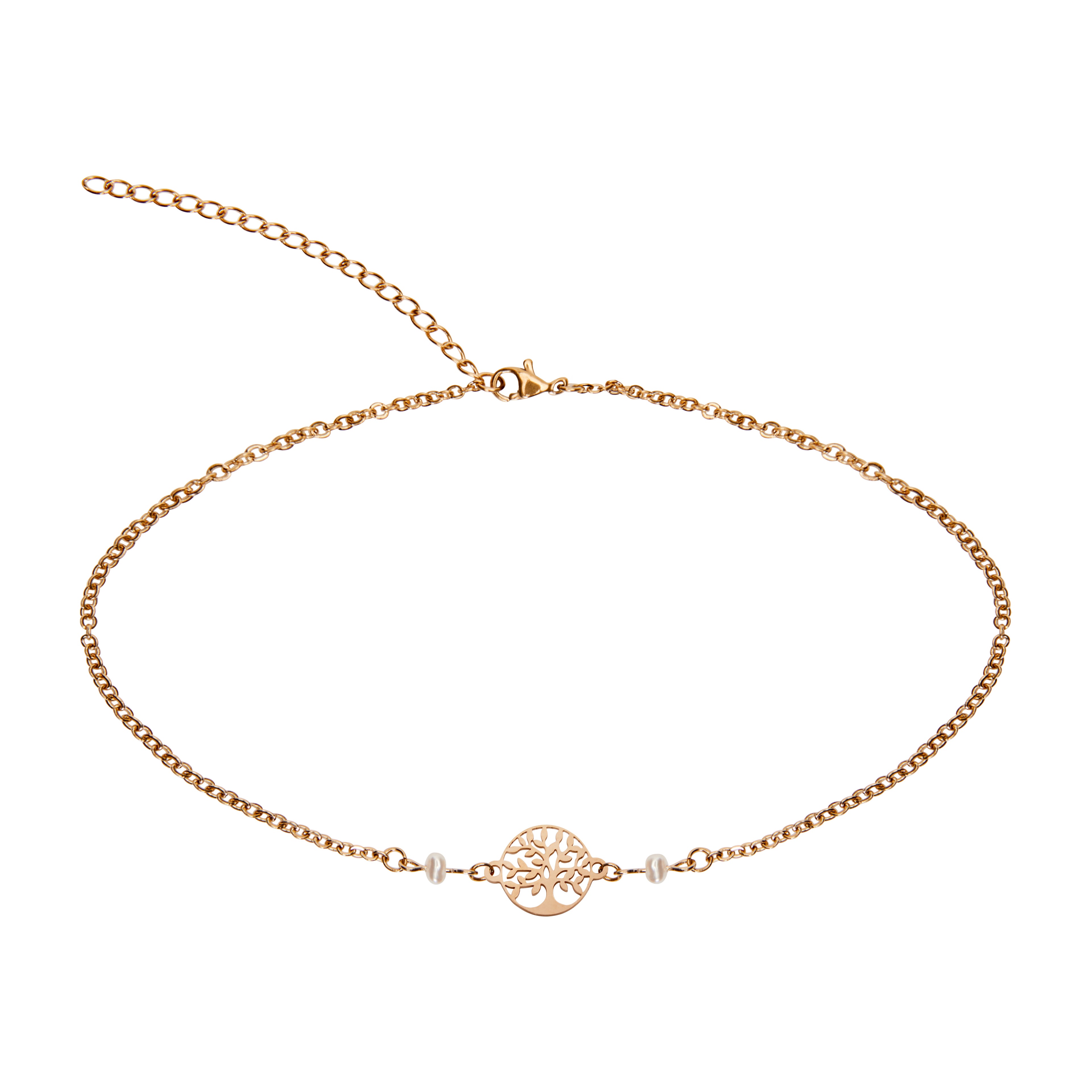 Fußkettchen - "Sunshine is coming" - Süßwasserzuchtperle - Baum des Lebens