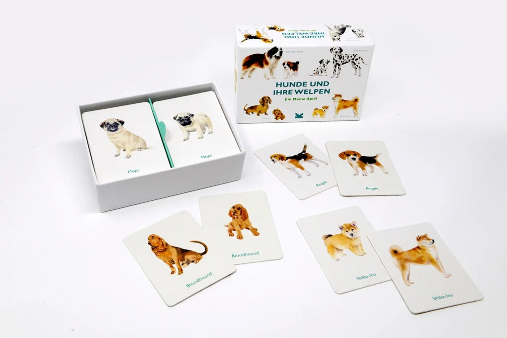 Hunde und ihre Welpen - Memo-Spiel