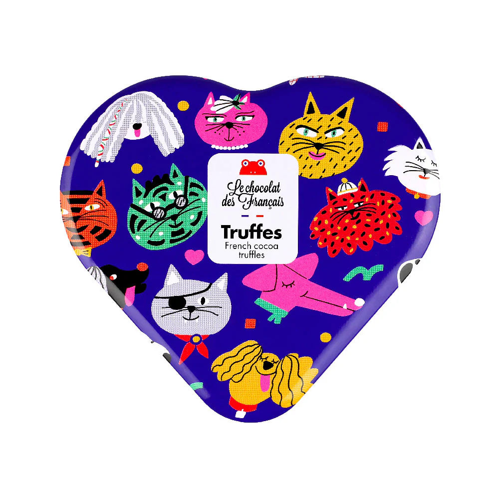 Le chocolat des Francais Herzbox mit Trüffeln