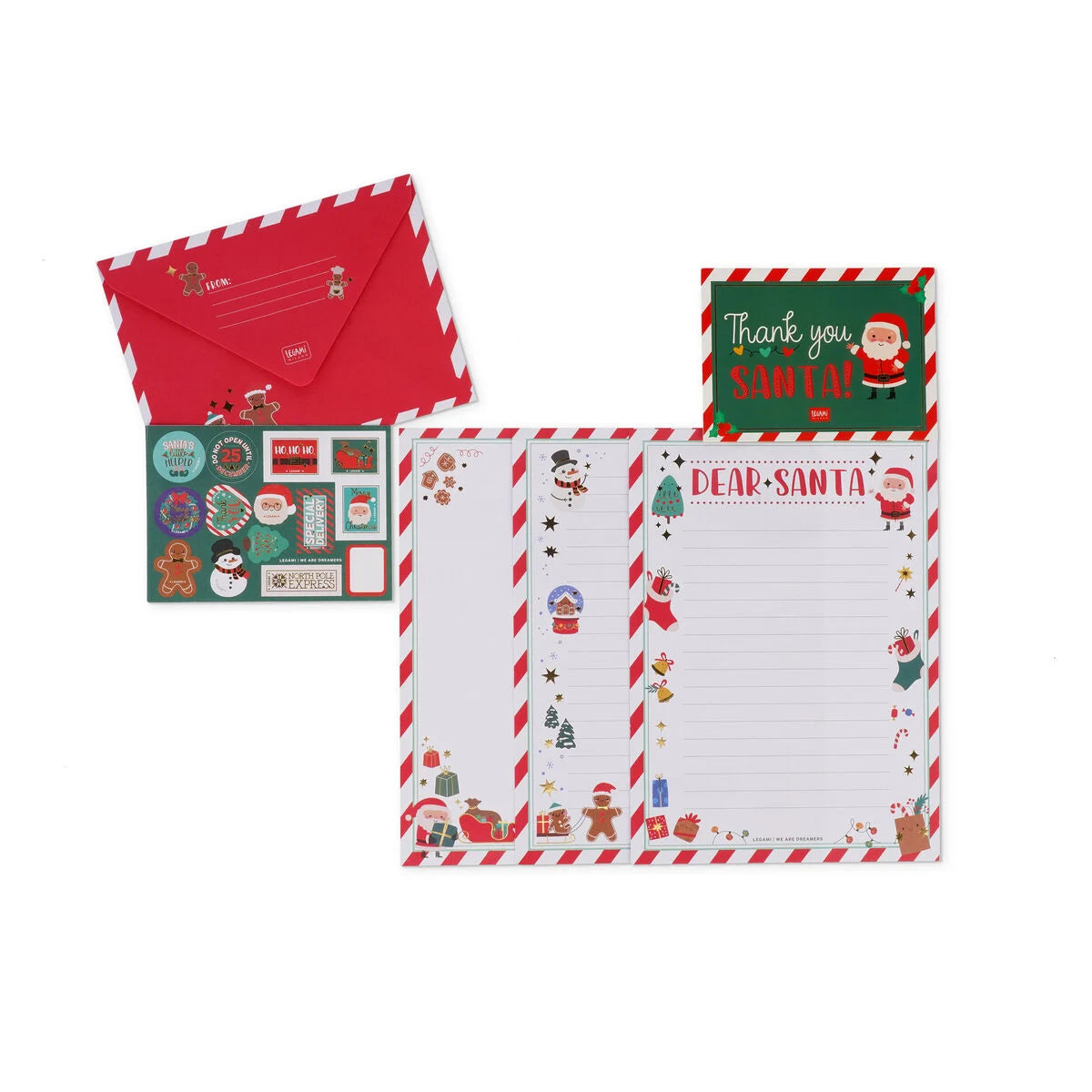 Set für Brief an den Weihnachtsmann