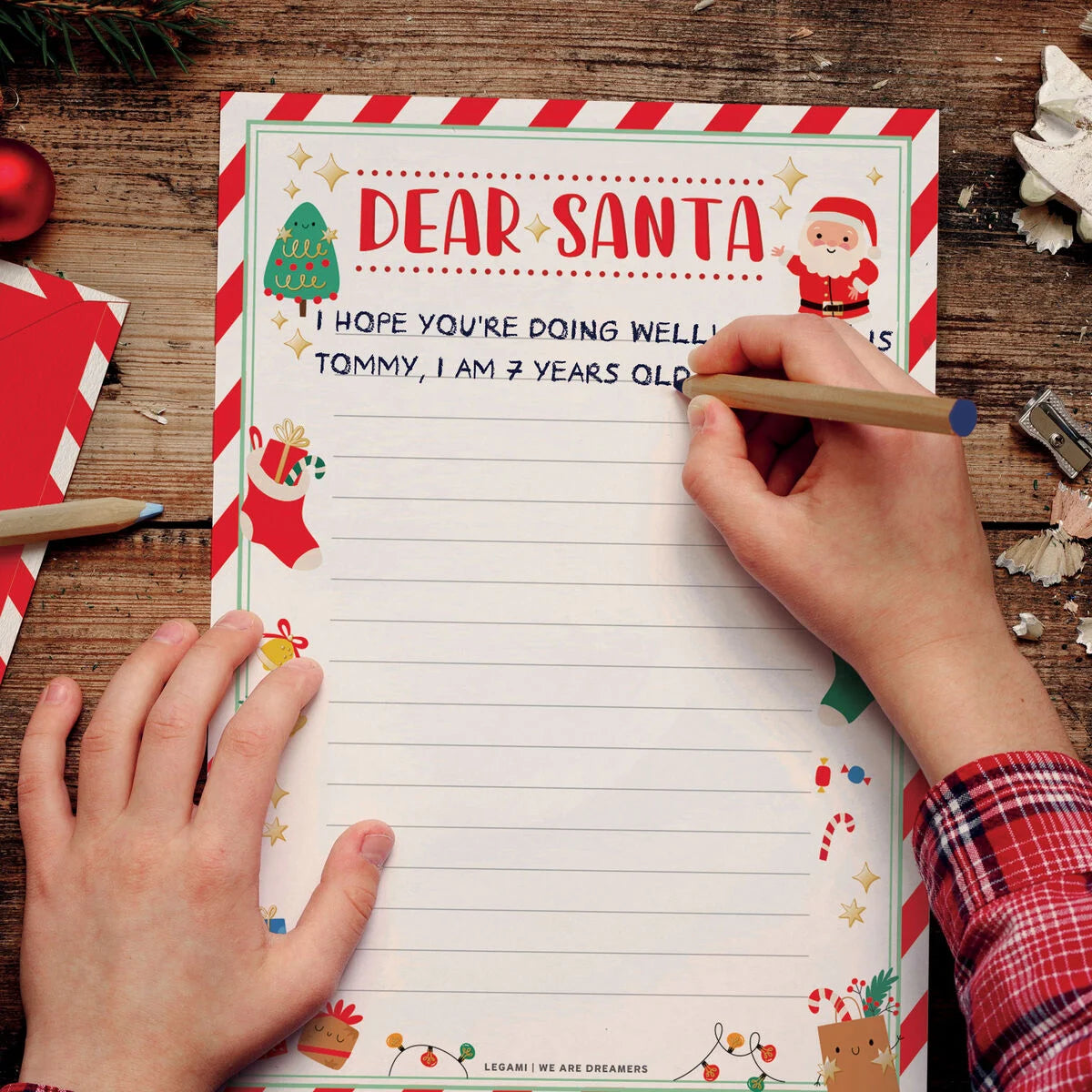 Set für Brief an den Weihnachtsmann