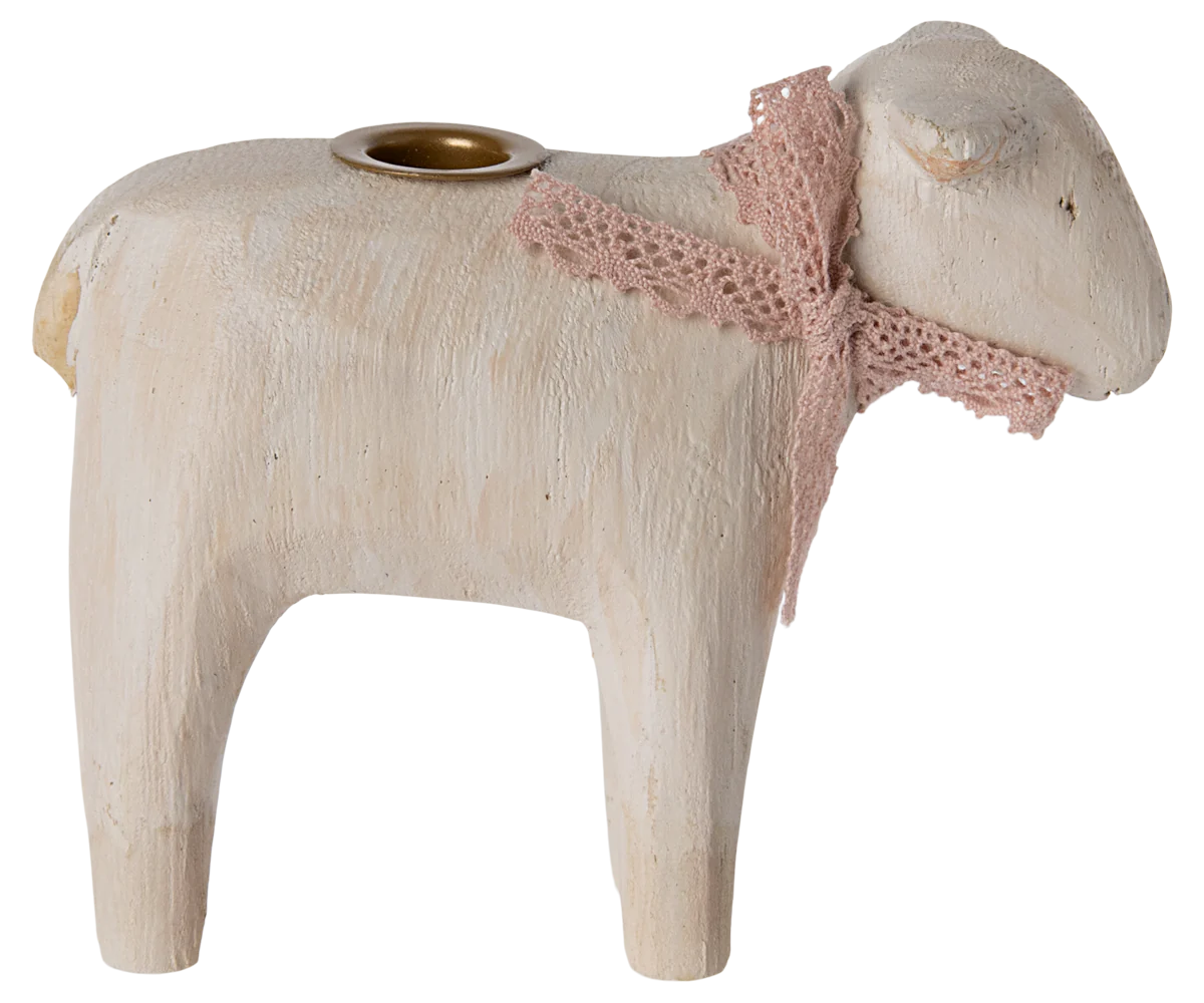 Kerzenhalter, Lamm - Rose