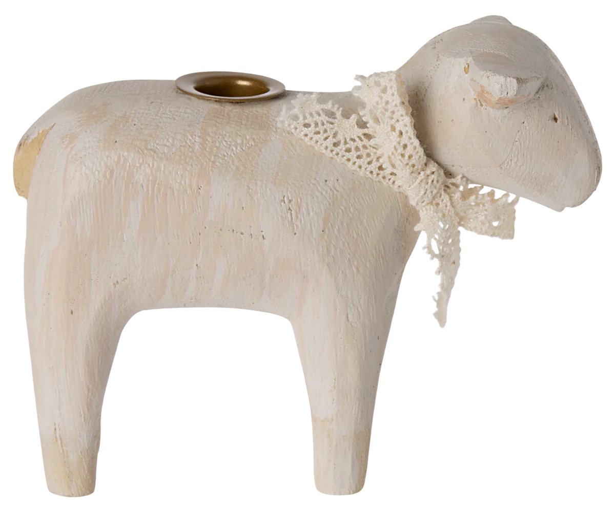 Kerzenhalter, Lamm - Off-White