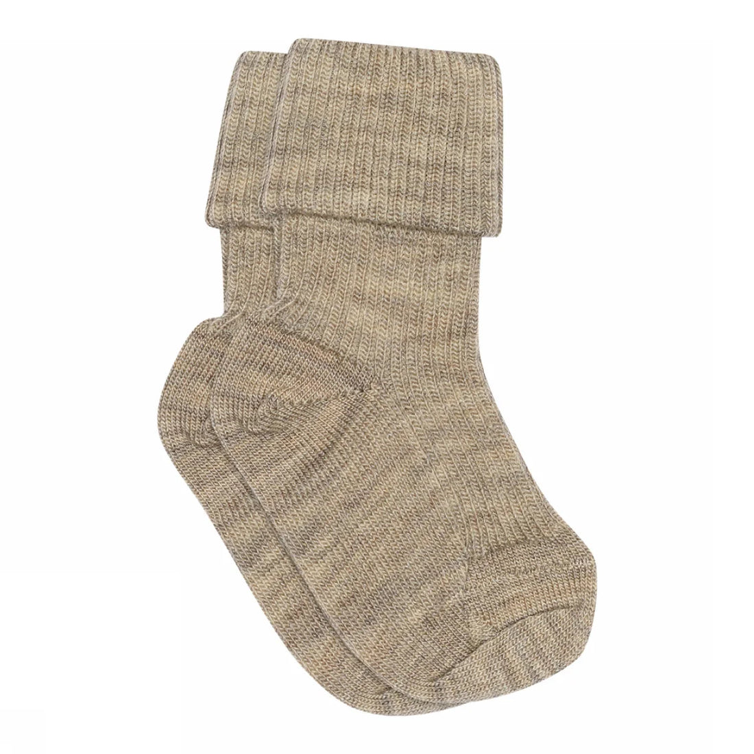 Baby Wollsocken - light brown melange