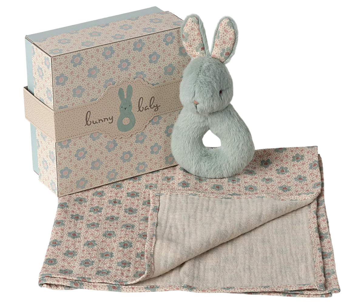 Kaninchen Rassel Set - mint