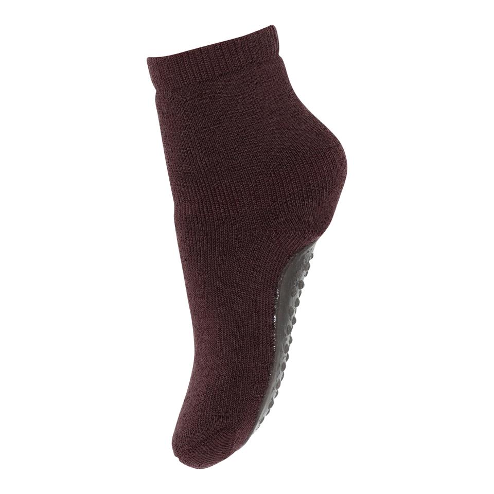Stoppersocken aus Wolle - grape skin