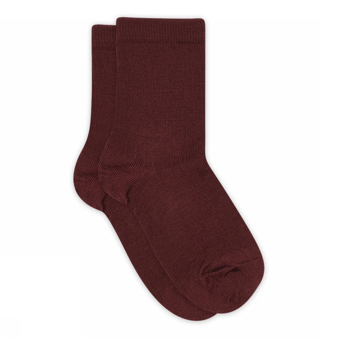 gerippte Wollsocken - wine red
