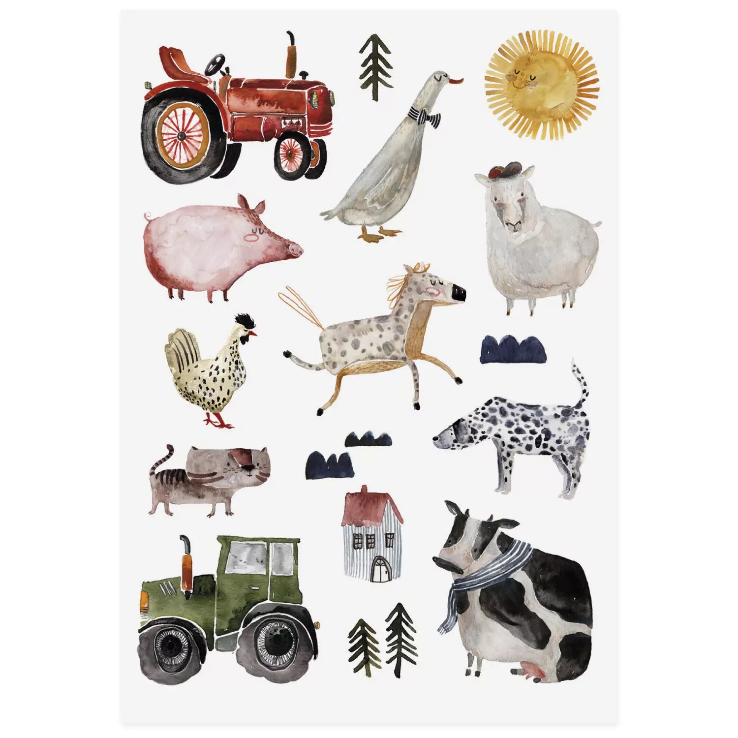 vegane Kindertattoos - Bauernhof