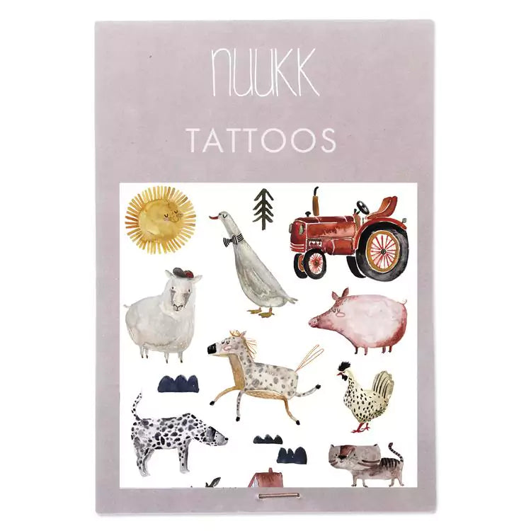 vegane Kindertattoos - Bauernhof