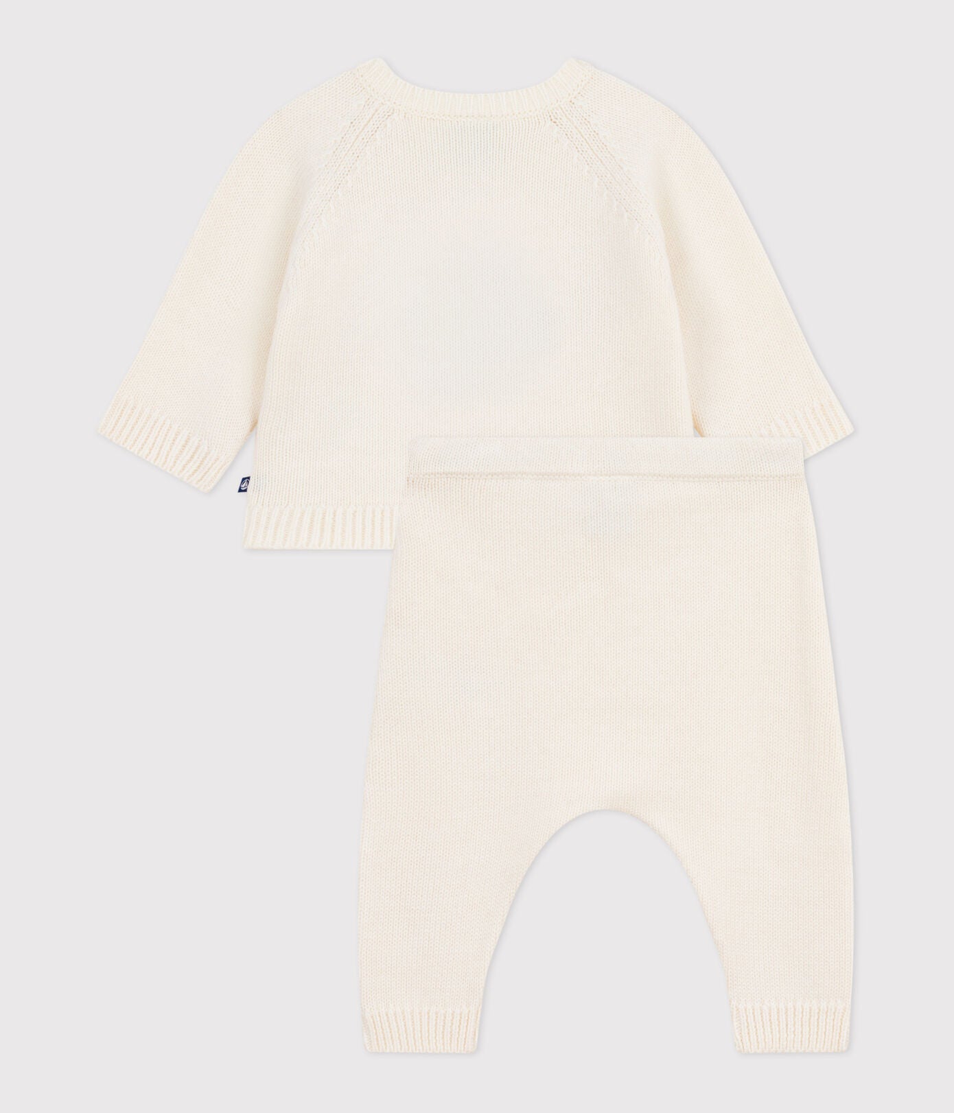 2-teiliges Baby-Set aus Wollstrick mit Pinguin-Motiv