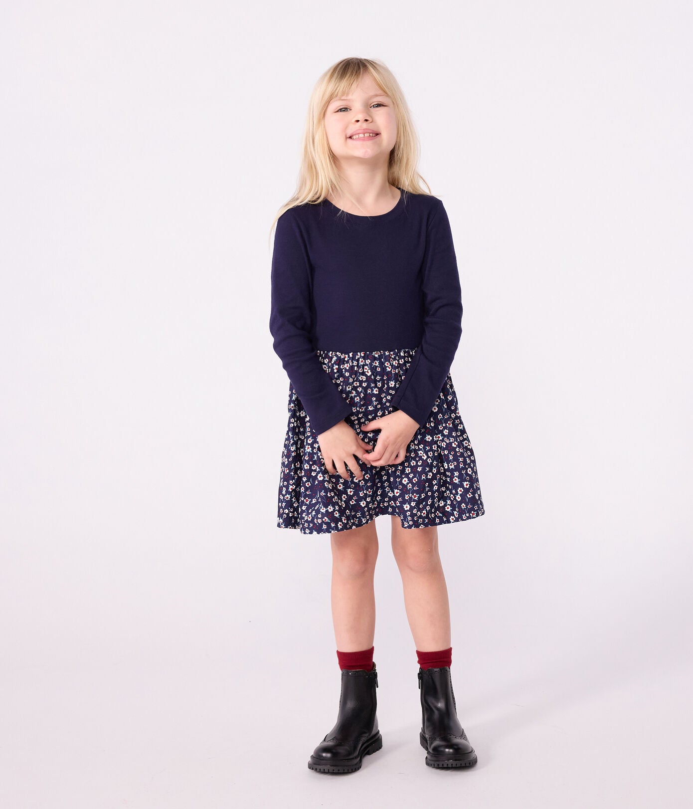 Langärmeliges Kinder-Kleid