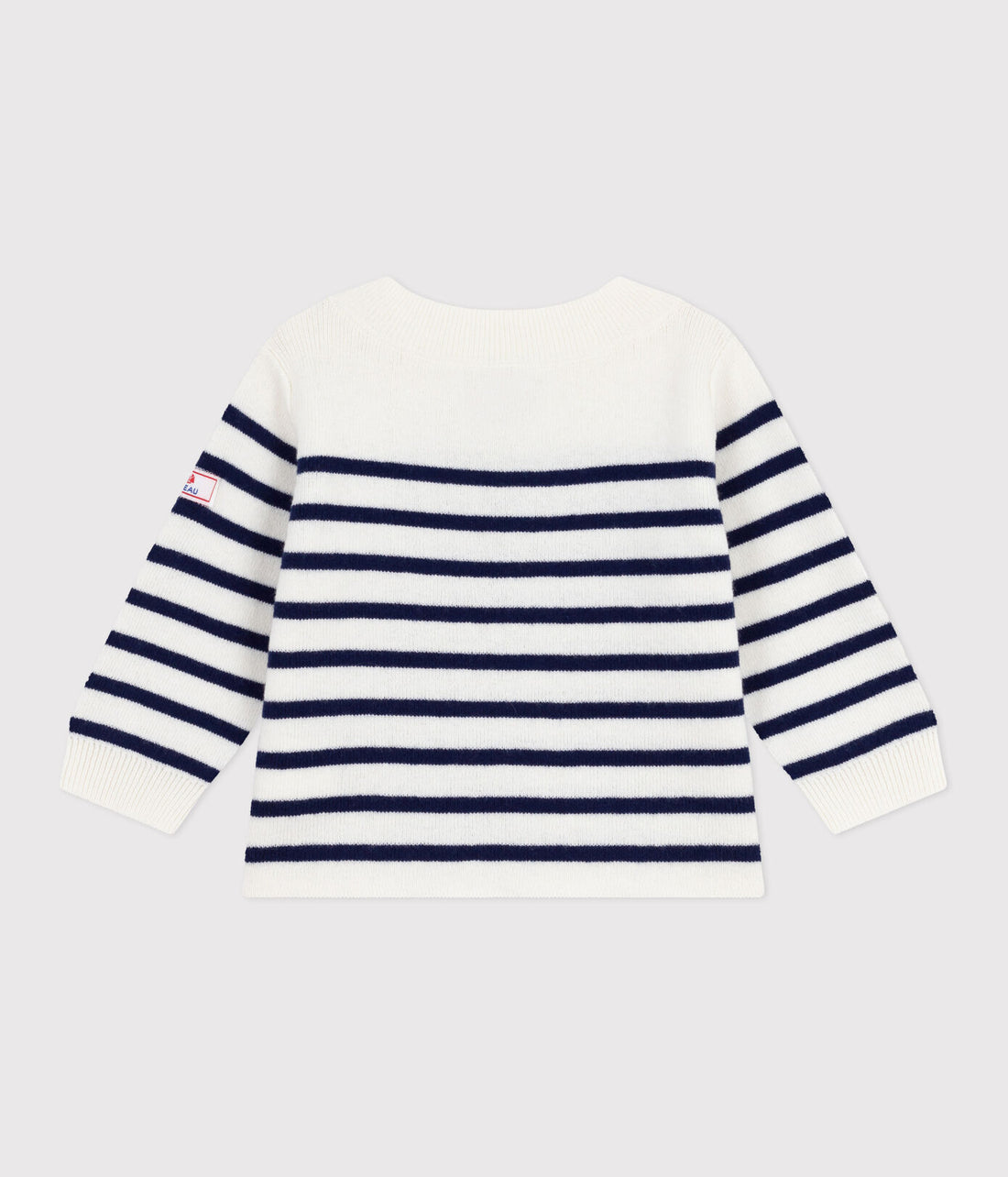 Baby-Pullover im Marine-Look aus Wolle und Baumwolle