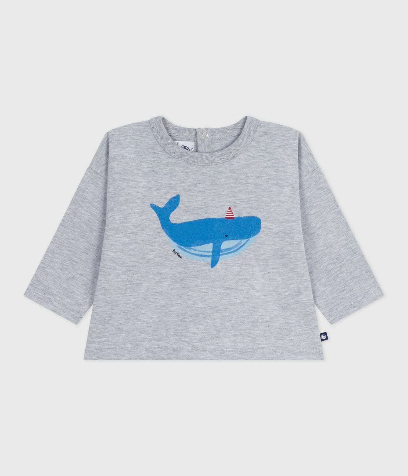 Langärmeliges Baby-T-Shirt mit Walmotiv