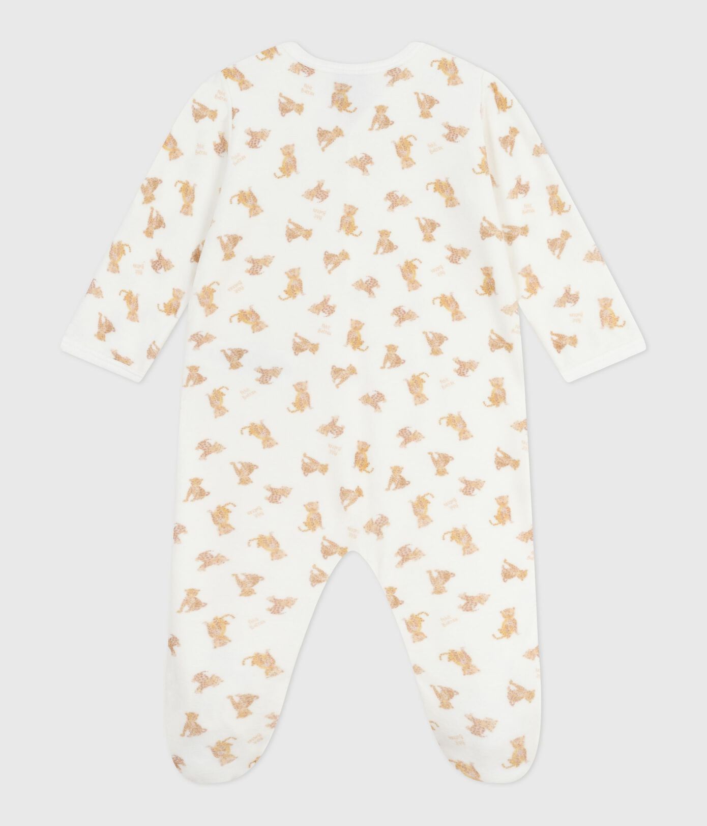Strampler aus Nicki mit Leoparden-Motiv