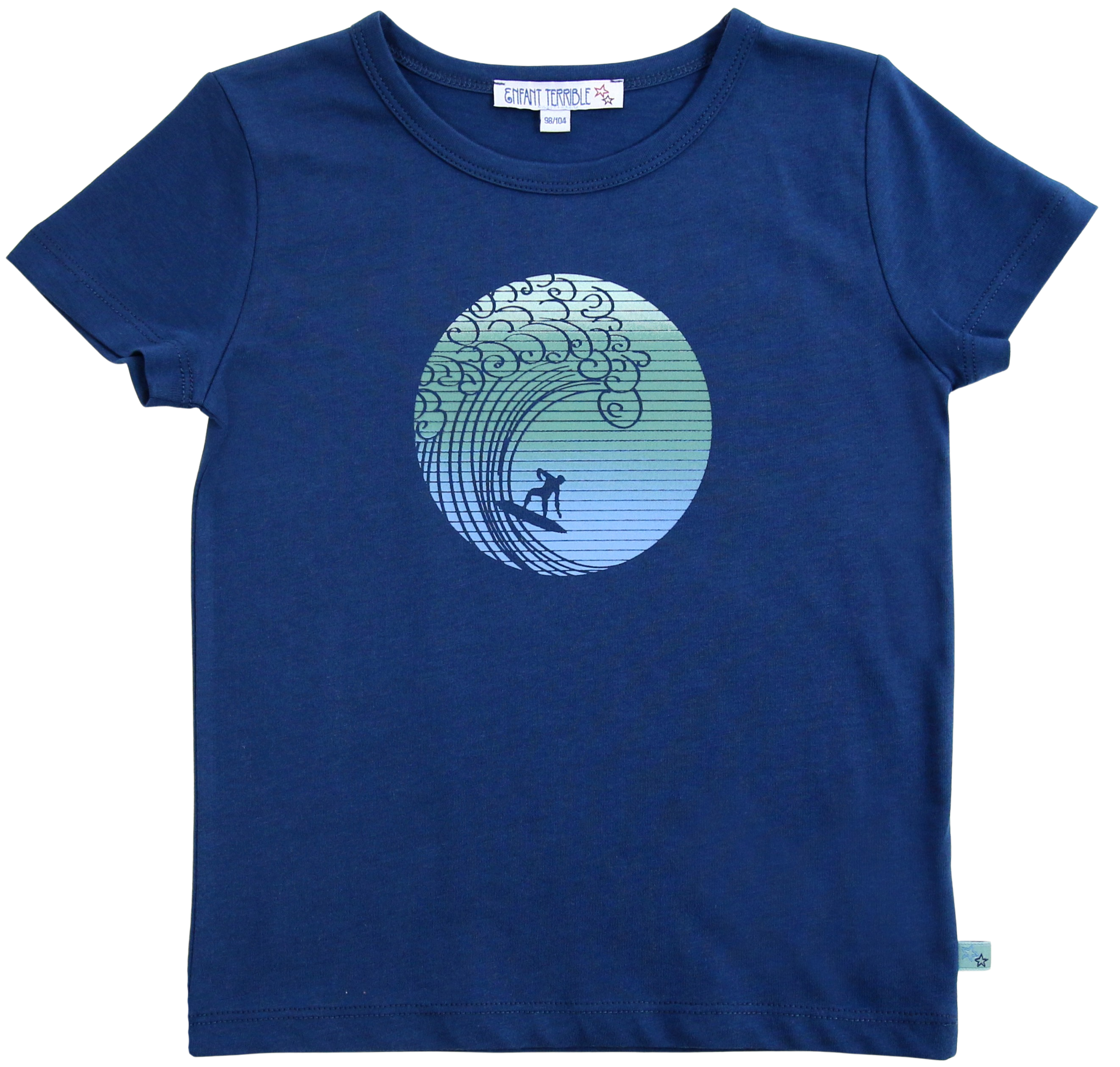 T-Shirt mit Wellenreiterprint