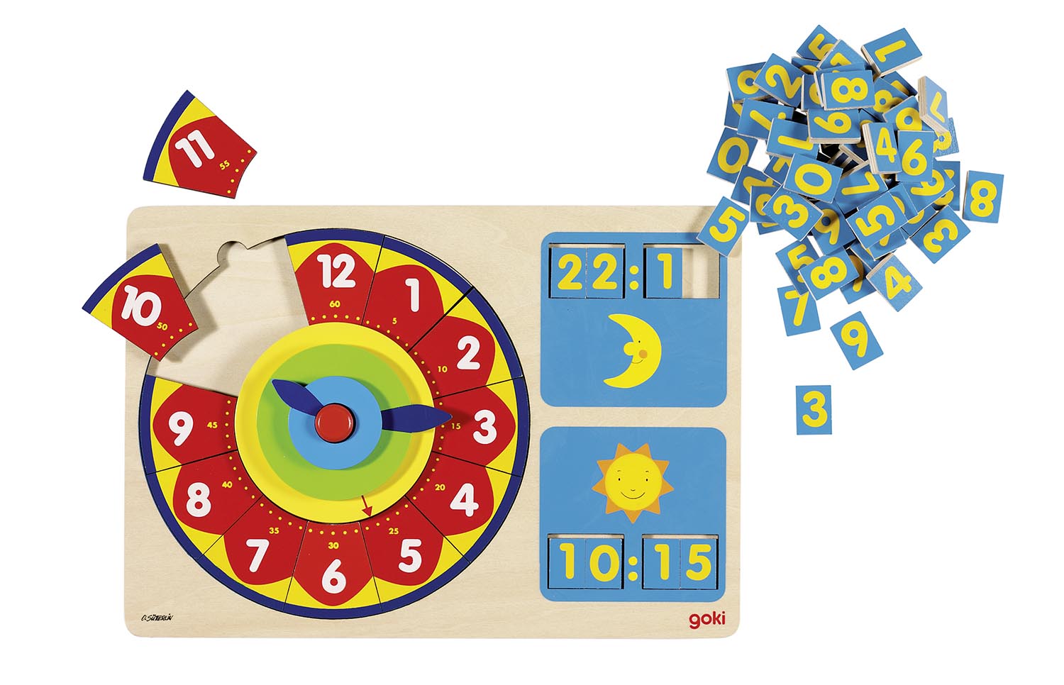 Lernuhr, analog und digital