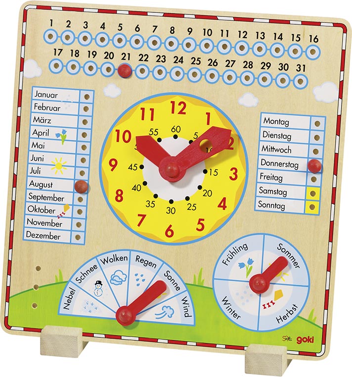 Jahresuhr auf französisch