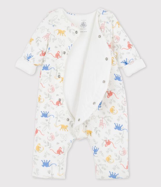 Langer Baby-Overall aus Bio-Doppeljersy mit Affenprint