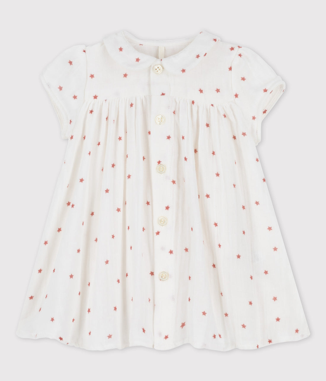 Kurzärmliges Baby Kleid rotgepunktet