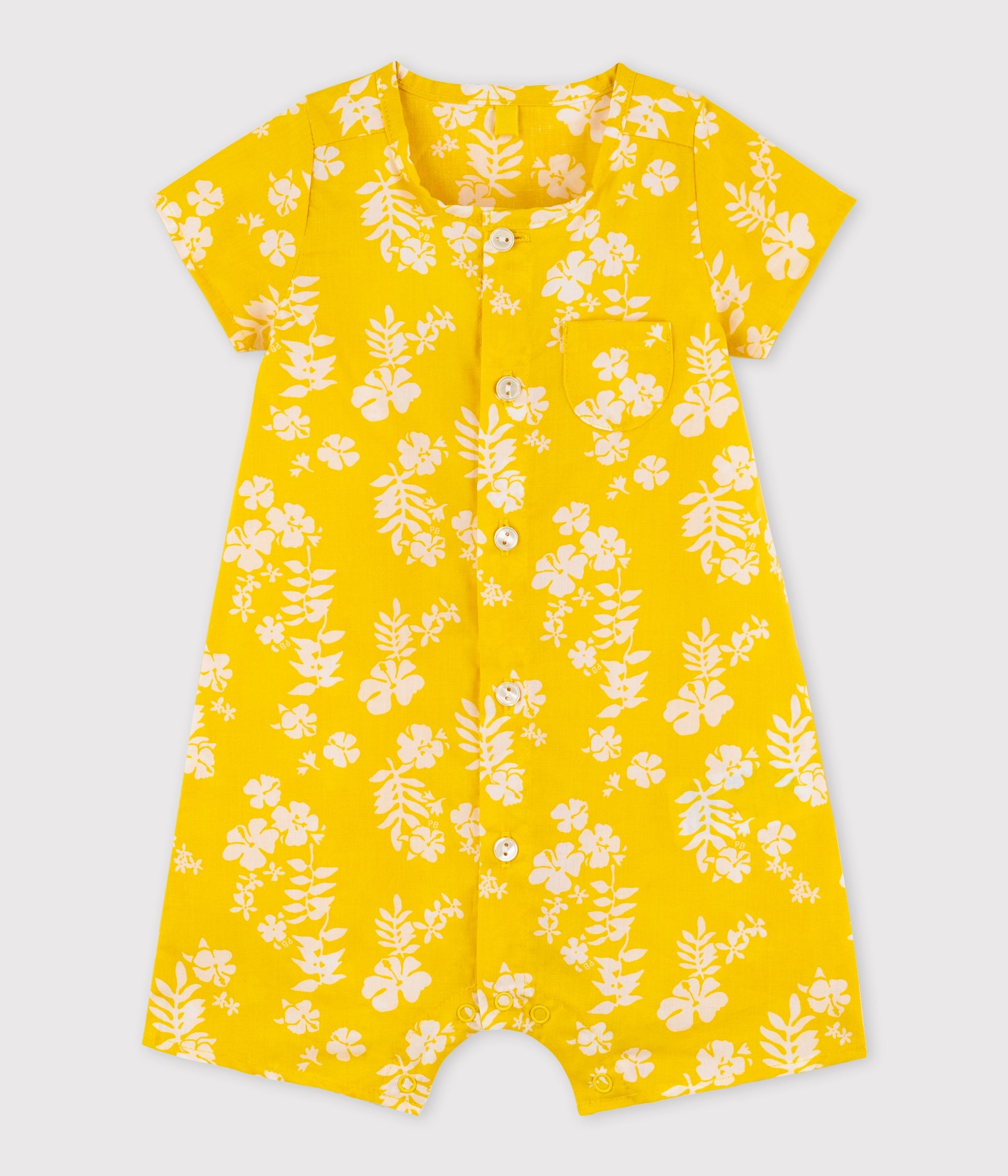Baby Overall mit Blumen bedruckt