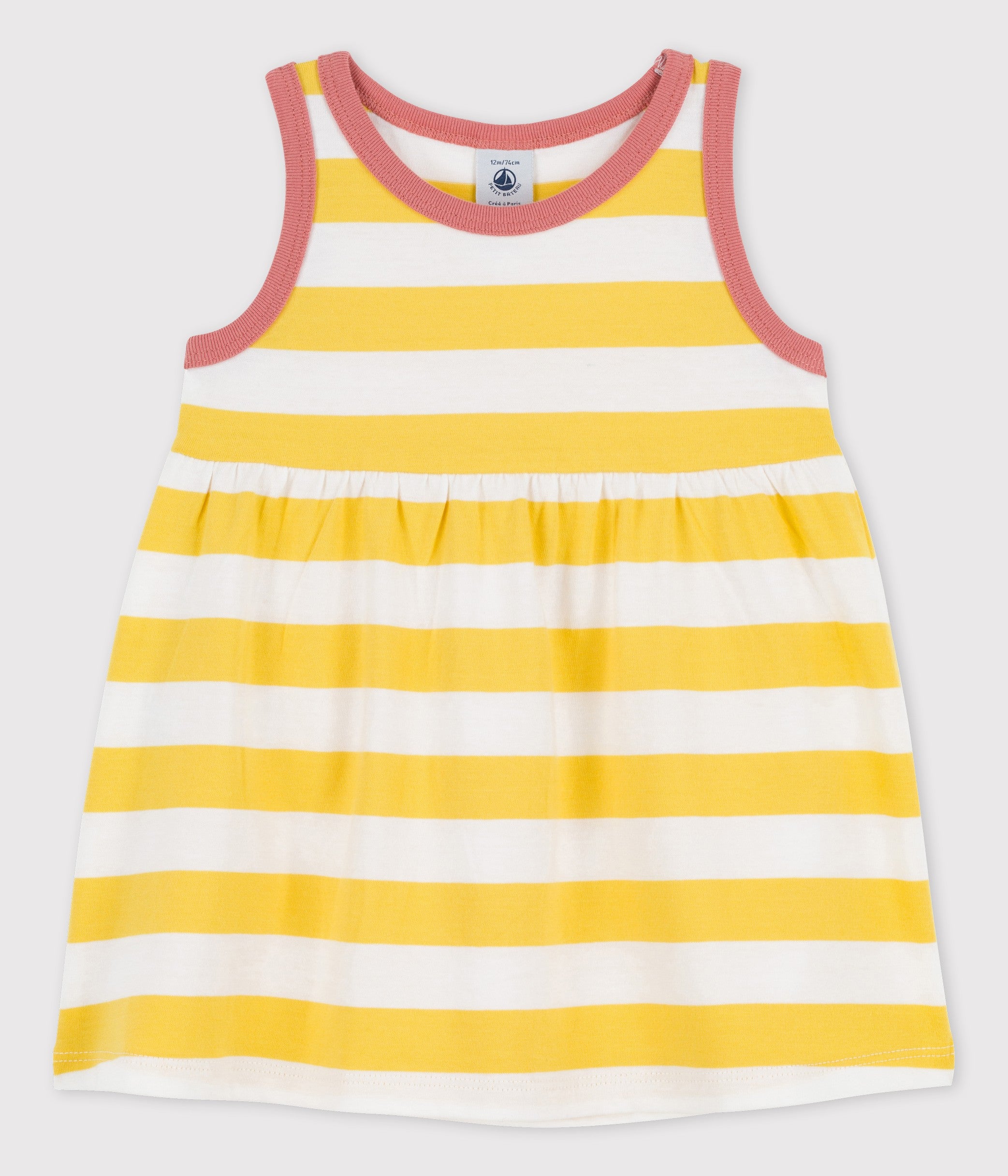 Ärmelloses gestreiftes Babykleid