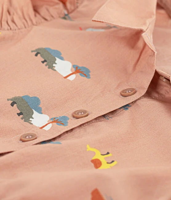 Ärmelloses Kinderkleid aus Popeline