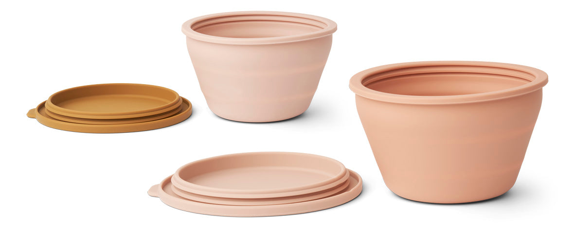 Faltbares Schüssel-Set "Dale" mit Deckeln aus Silikon