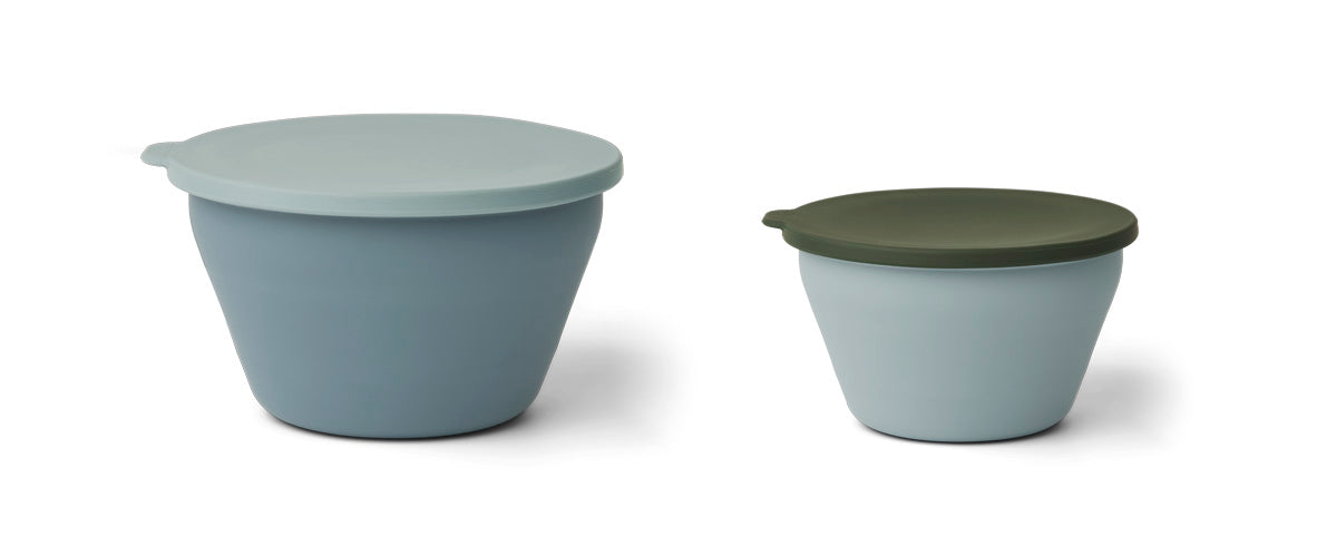 Faltbares Schüssel-Set "Dale" mit Deckeln aus Silikon