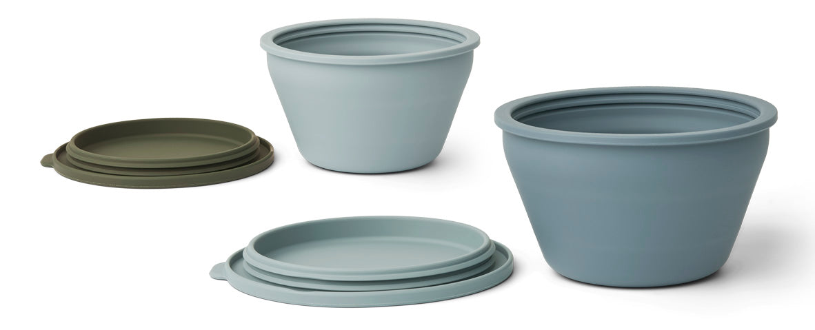 Faltbares Schüssel-Set "Dale" mit Deckeln aus Silikon