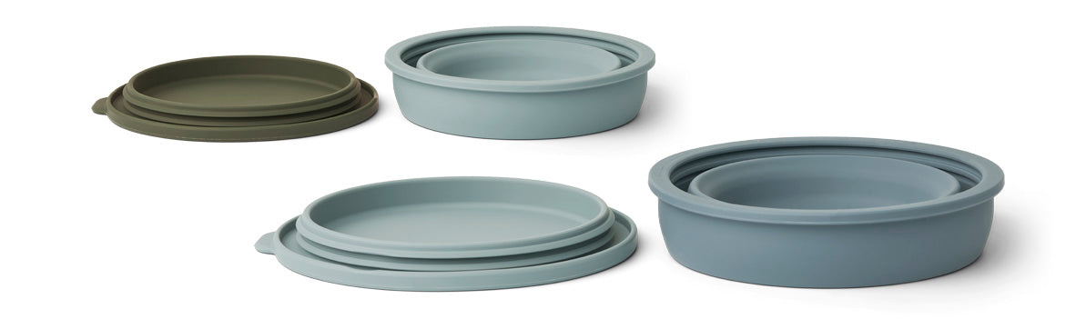 Faltbares Schüssel-Set "Dale" mit Deckeln aus Silikon