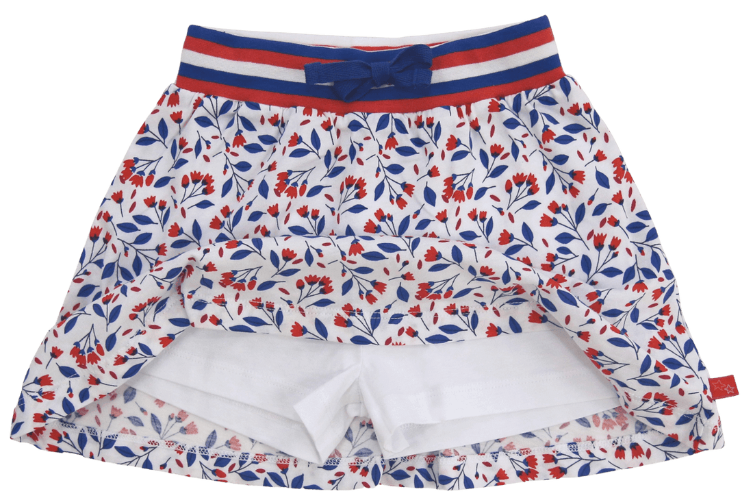 Rock mit Shorts und Blütendruck