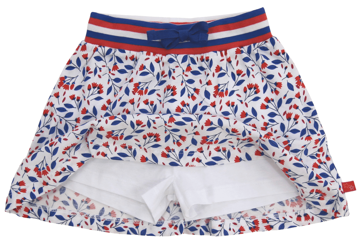 Rock mit Shorts und Blütendruck