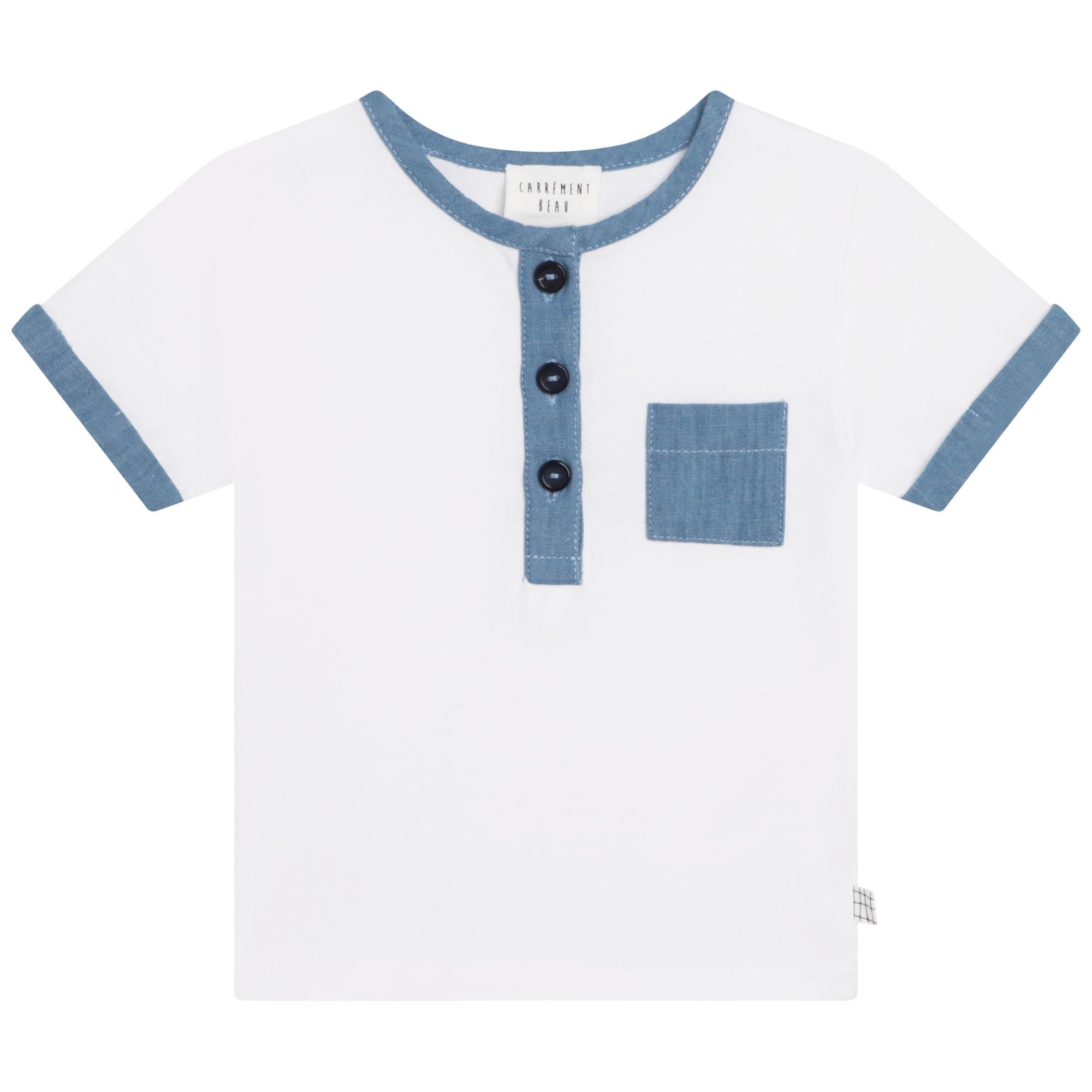 T-Shirt mit Knopfleiste