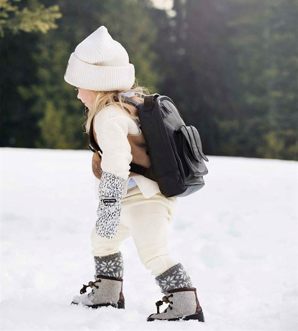 Kinder Rucksack - Black Leather