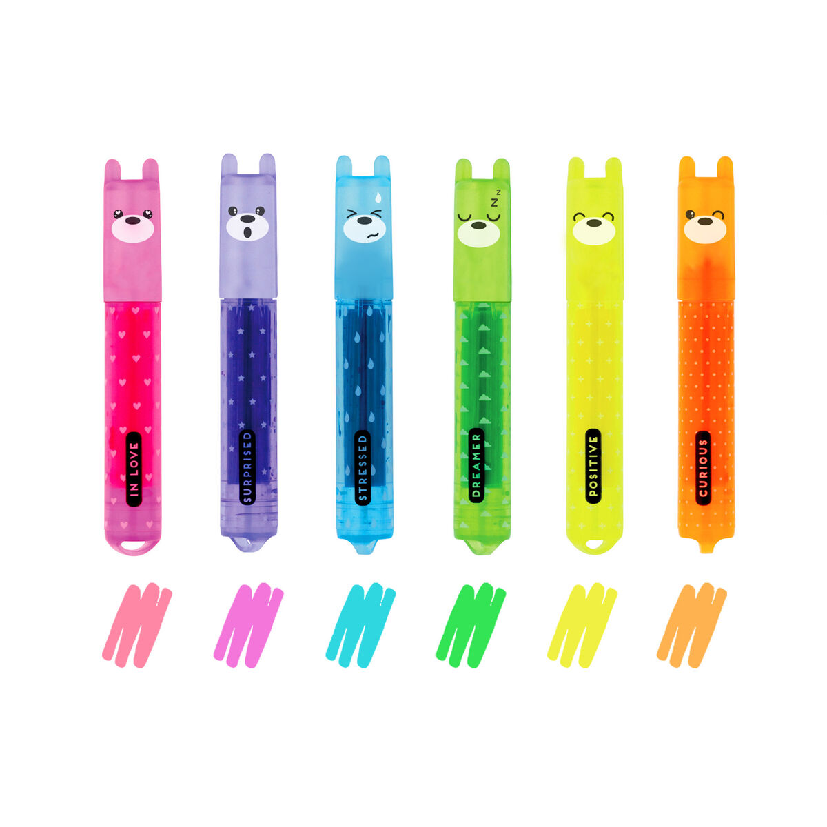 Mini Textmarker Teddys Mood 6er Set