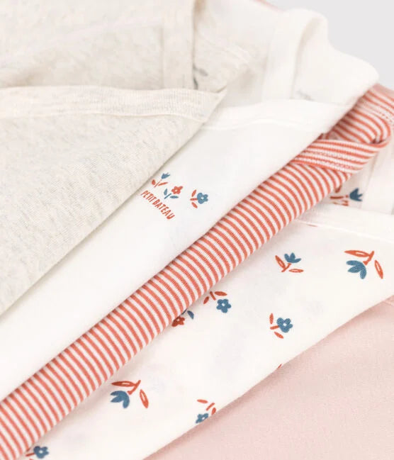 5er Set langärmlige Baby-Bodys