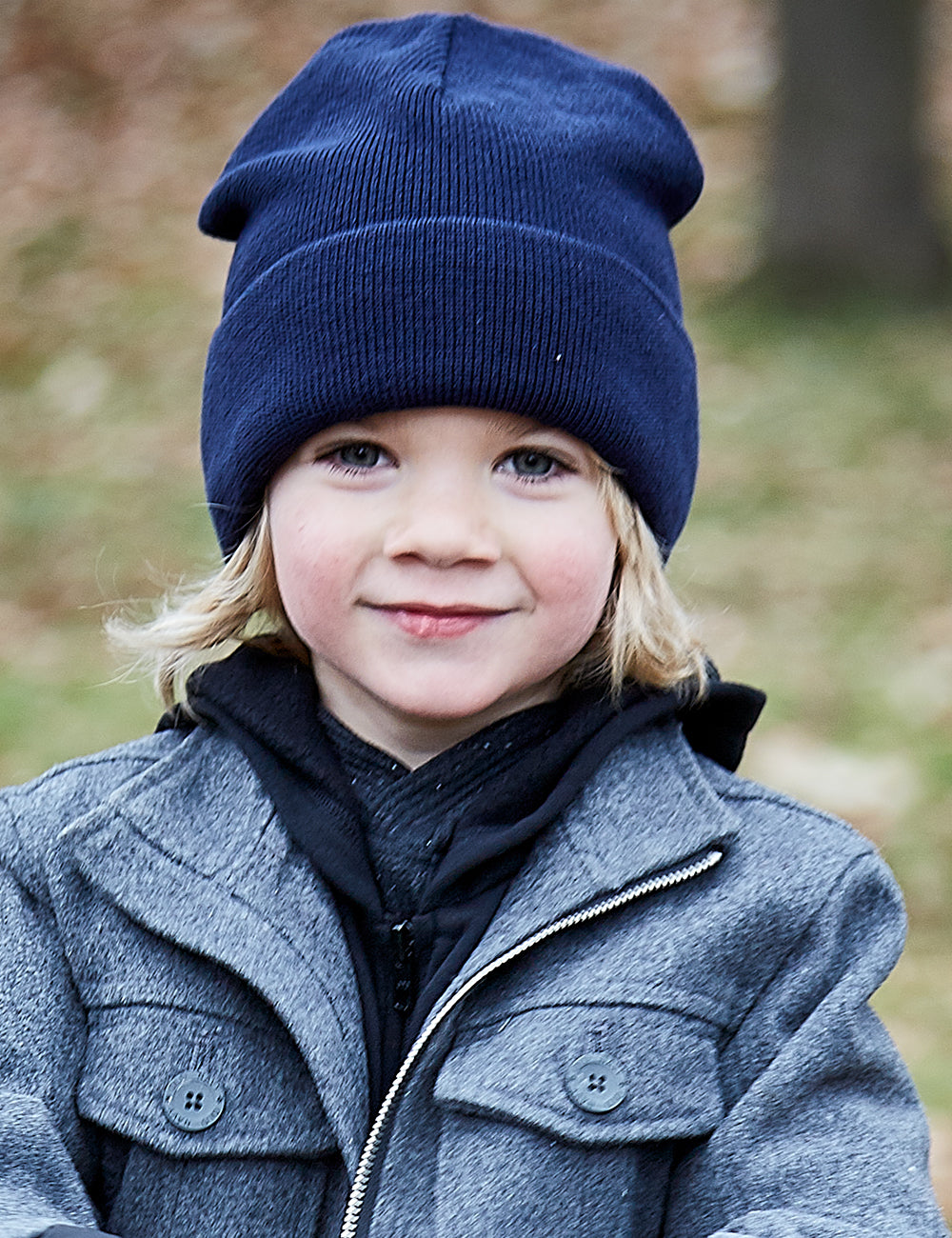 Kinder Beanie mit Umschlag