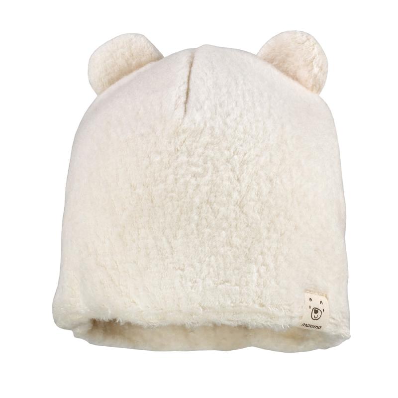 GOTS BABY-Mütze, Teddy kleine Öhrchen