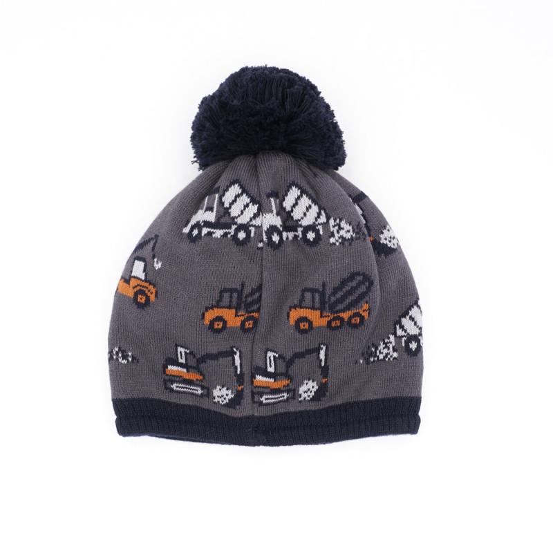 MINI Mütze, Baufahrzeuge mit Pompon
