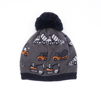 MINI Mütze, Baufahrzeuge mit Pompon
